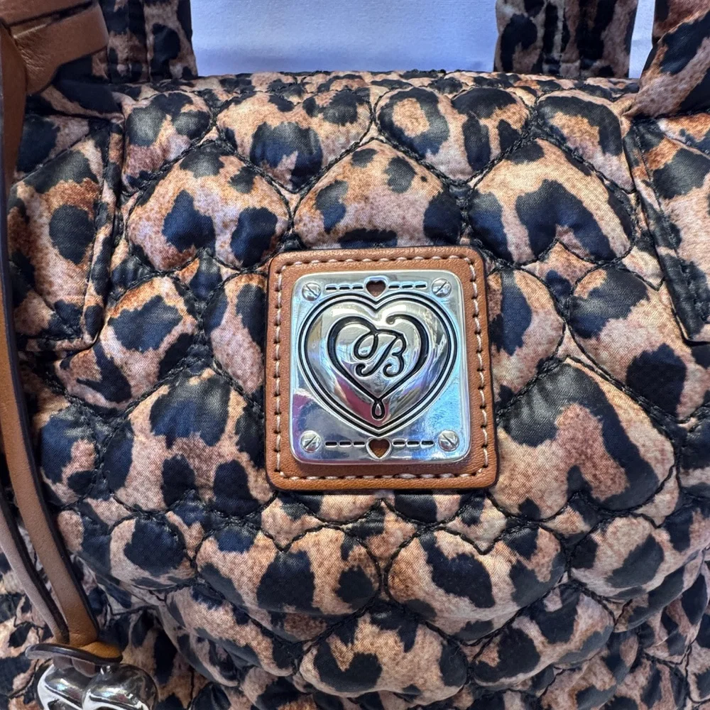 Brighton Leopard Quilted Handbag with Crossbody Strap - Picture 2 of 12